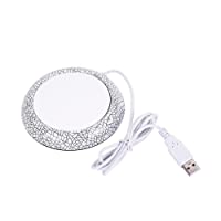 Calentador de tazas Calentador de bebidas USB eléctrico Taza de estera Calentador de tazas Placa de té de oficina…